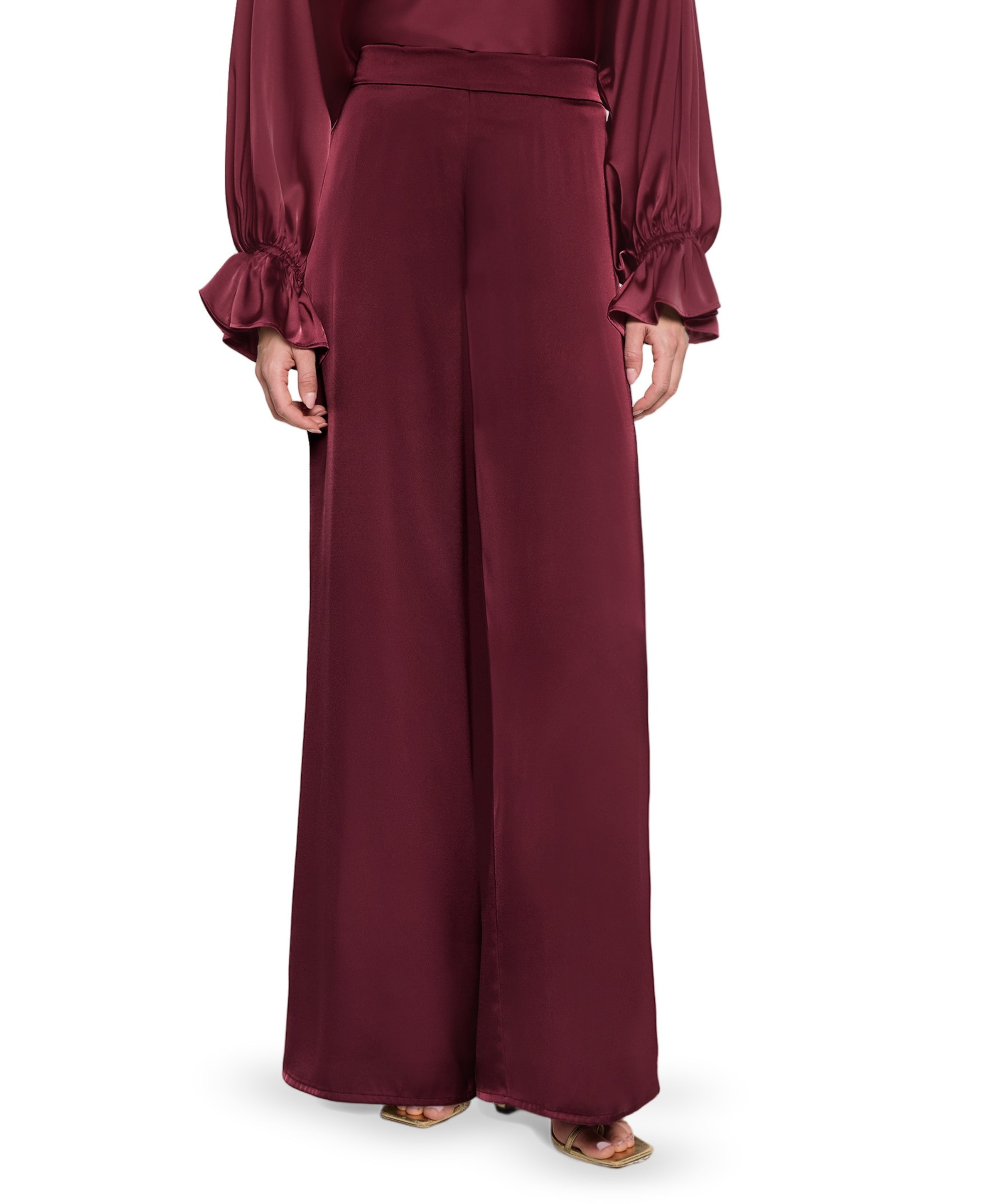 Hose dames broek bordeaux