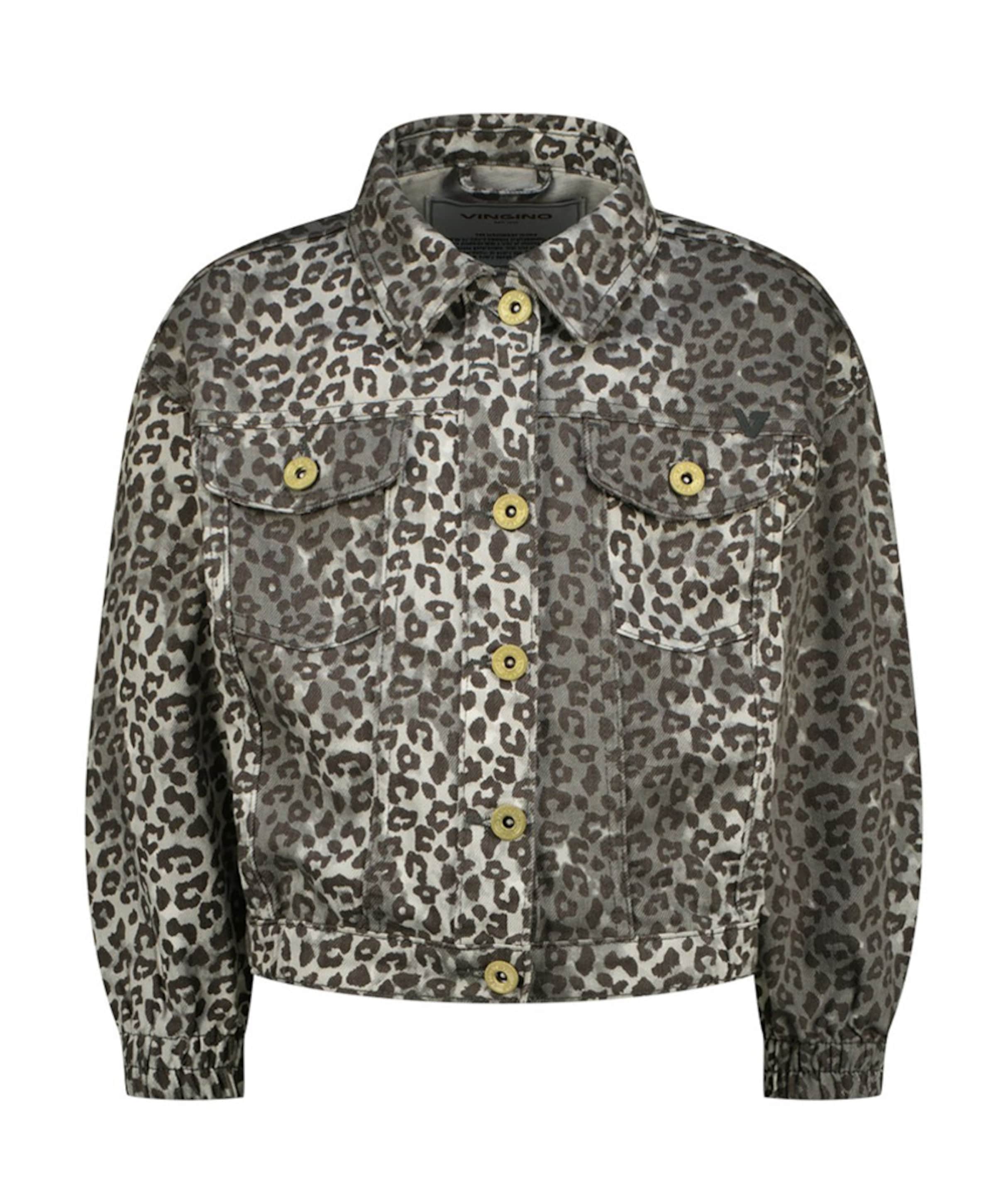 Meisjes spijkerjas grijs