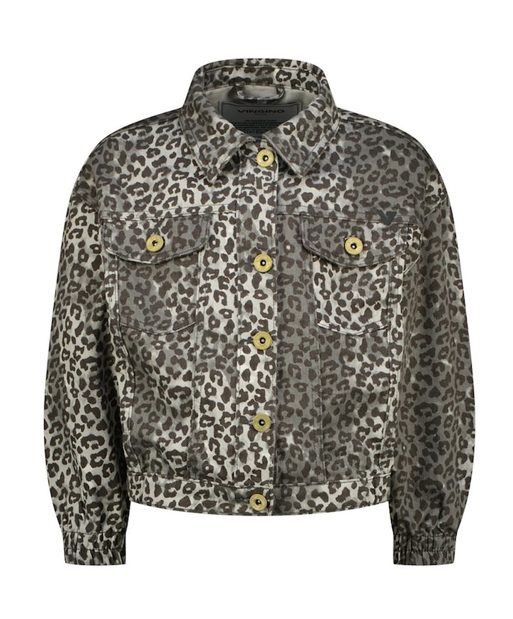 Meisjes spijkerjas grijs