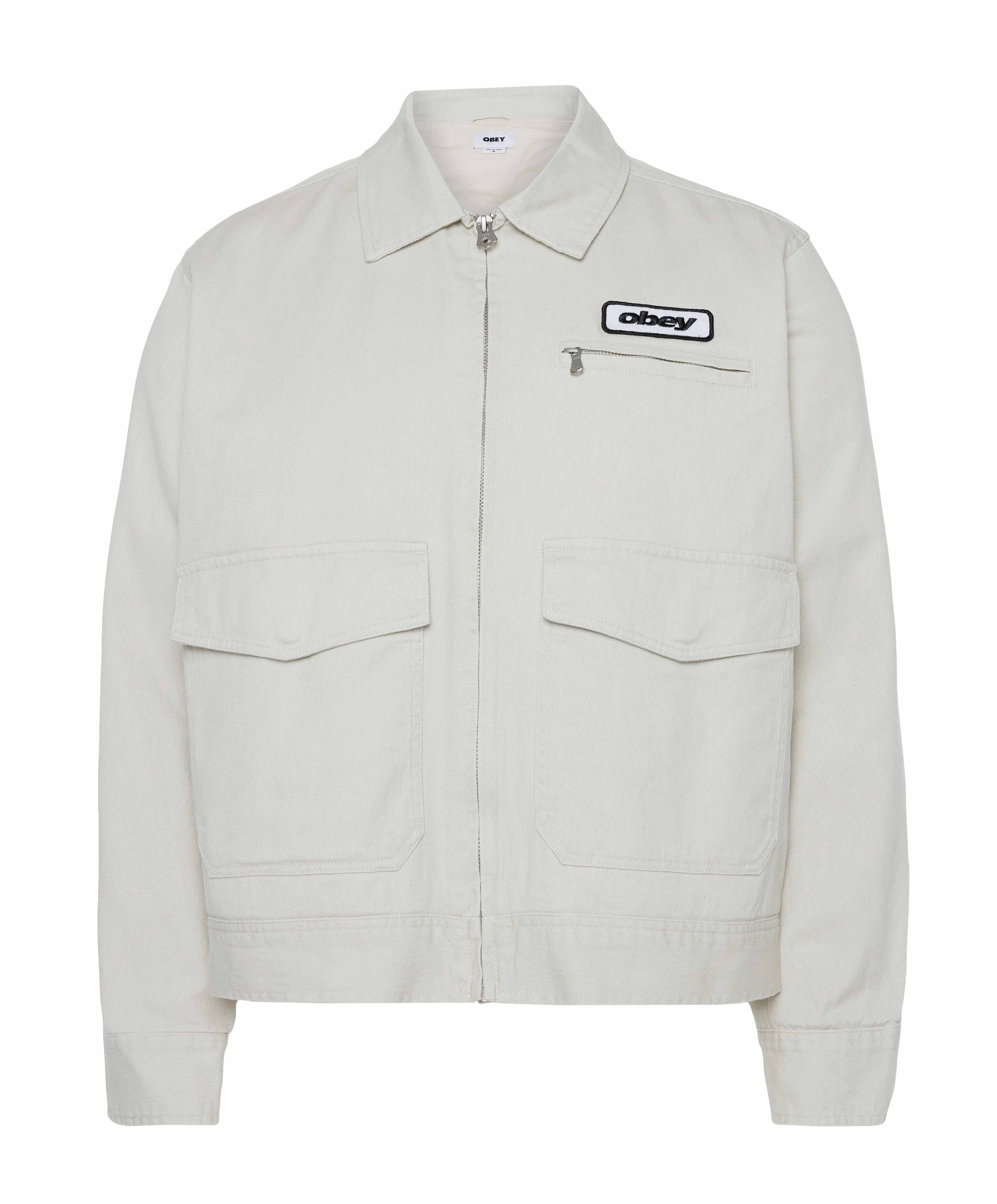 Heren spijkerjas beige