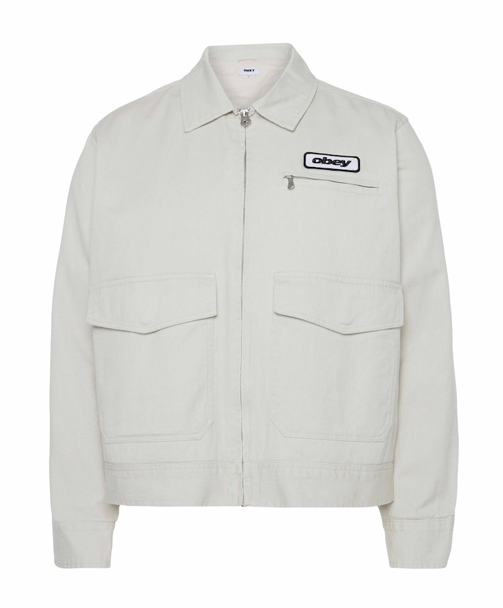 Heren spijkerjas beige