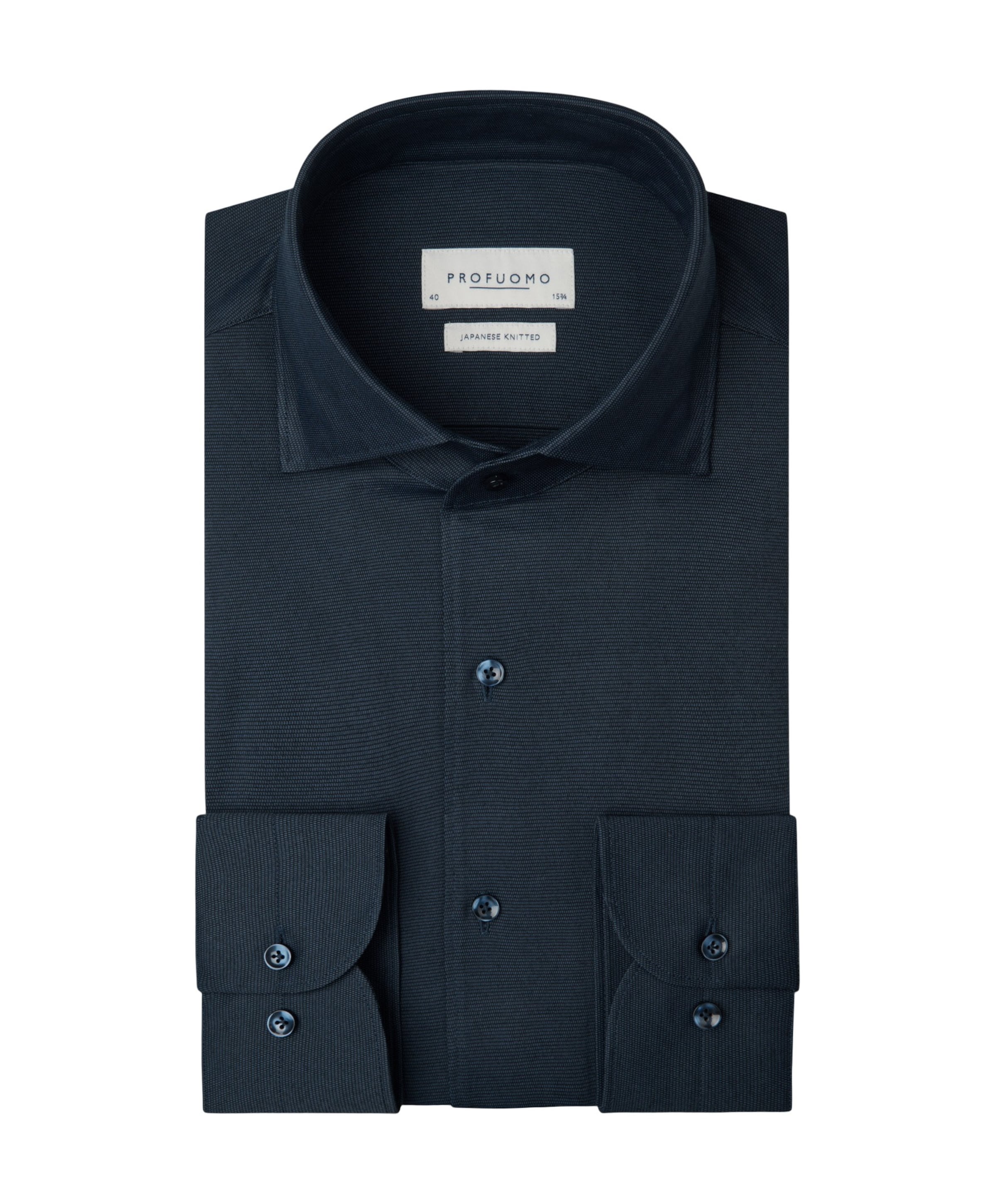 Heren overhemd lange mouw blauw