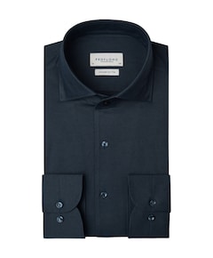 Heren overhemd lange mouw blauw
