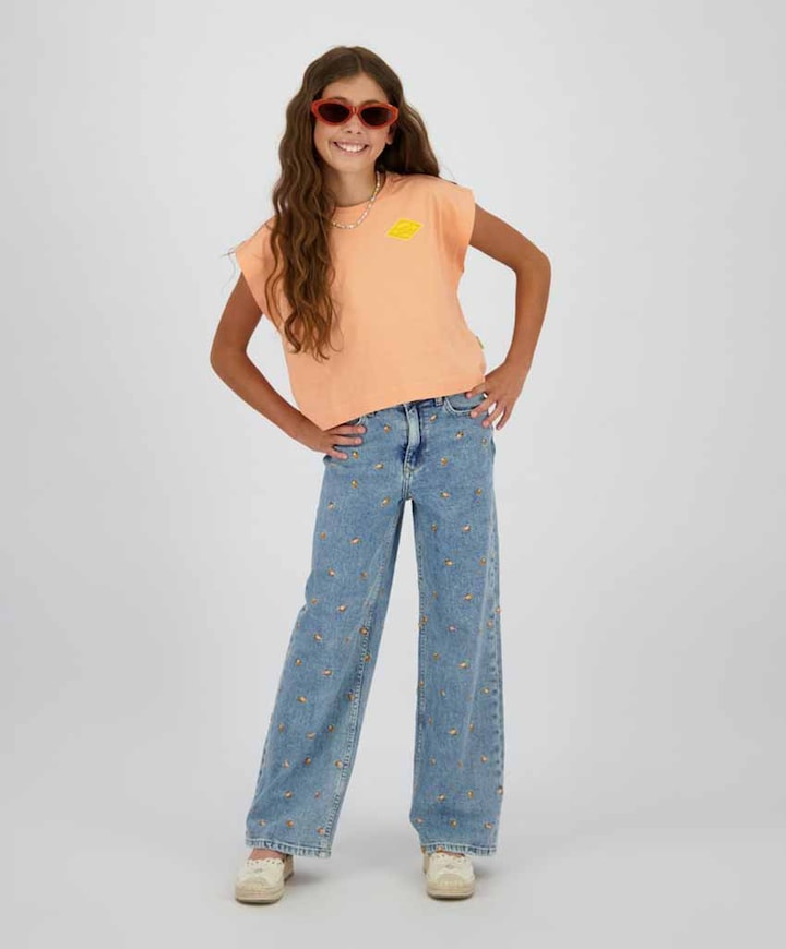Meisjes top oranje