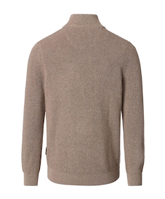 Heren trui met rits beige