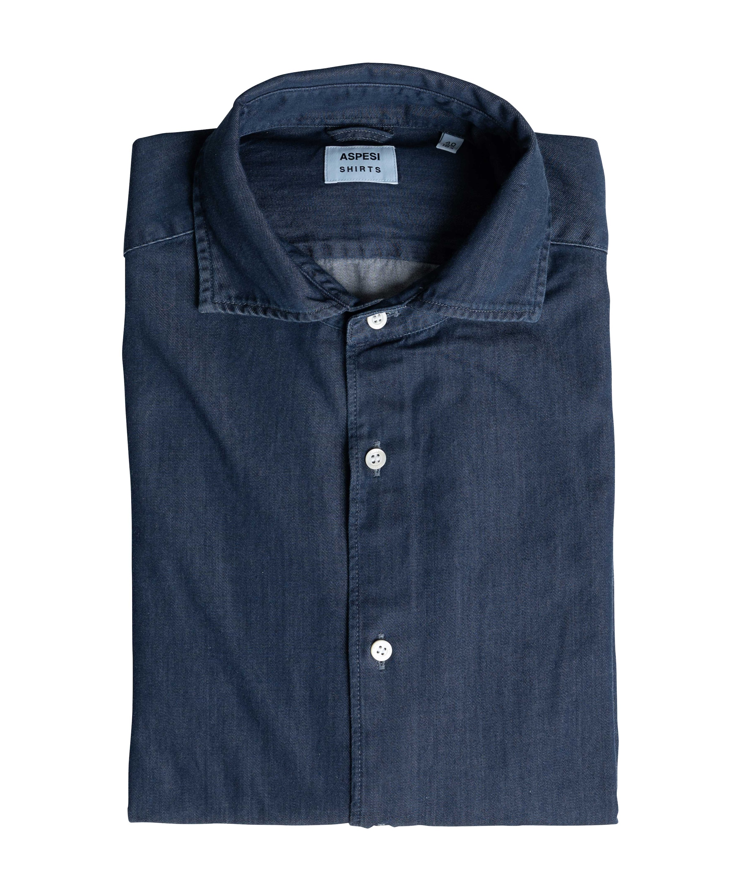 Overhemd lange mouw blauw