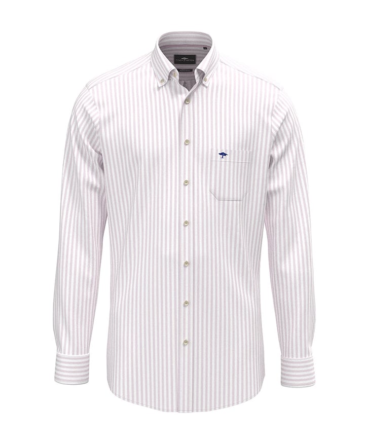 Heren overhemd lange mouw roze