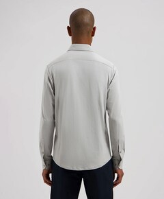 Heren overhemd lange mouw grijs