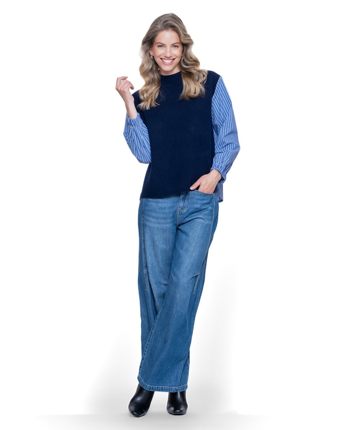 Barrel jeans dames jeans blauw