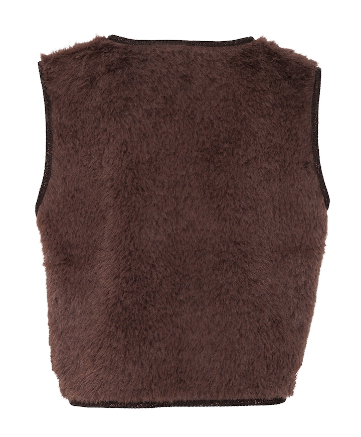 Dames gilet bruin
