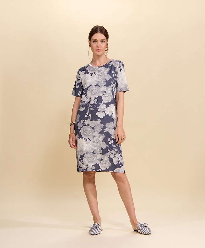 Dames nachthemd blauw