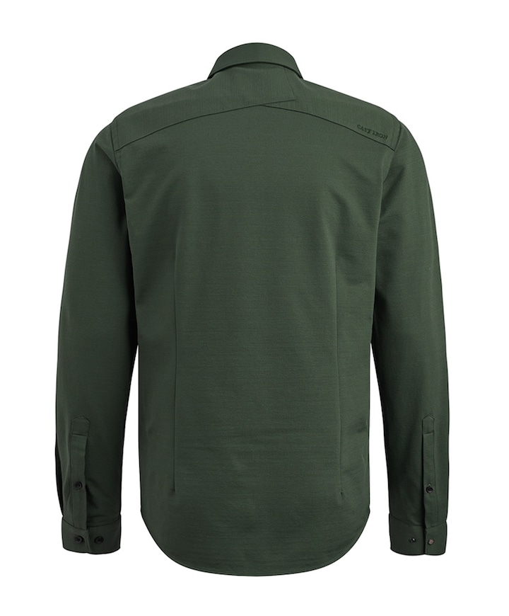 Heren overhemd lange mouw groen