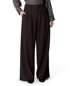 KARENFV 285 DARK BROWN MELANGE dames broek bruin