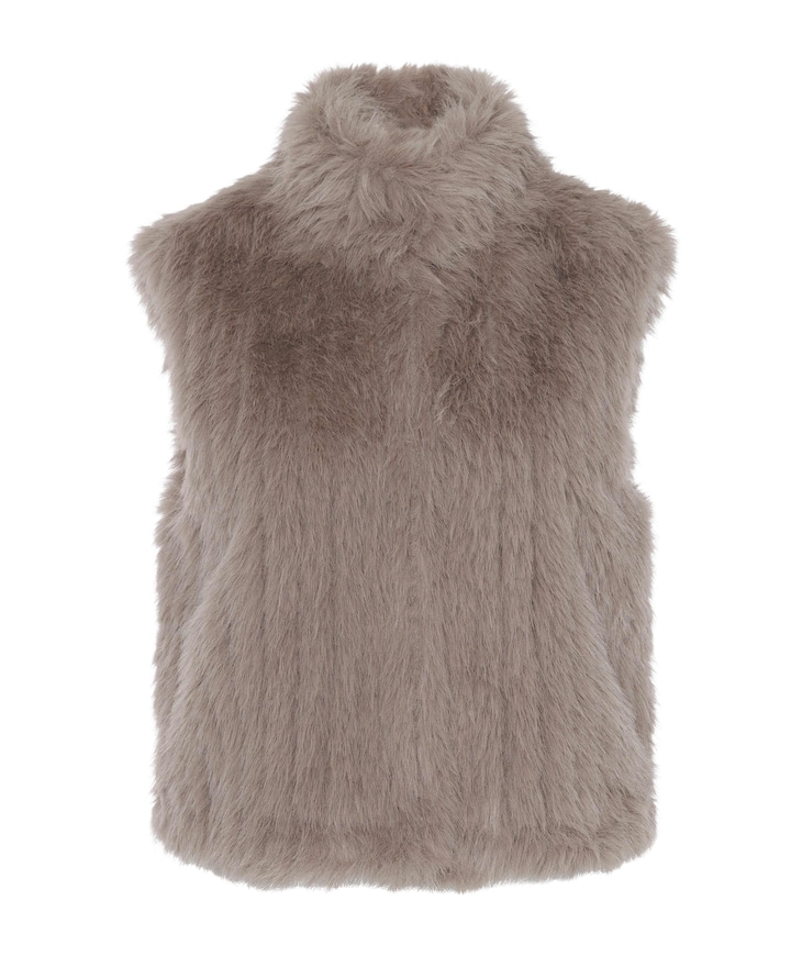 Dames gilet beige