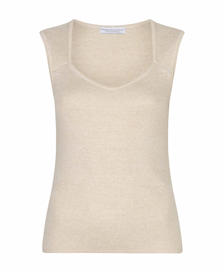 Dames top beige
