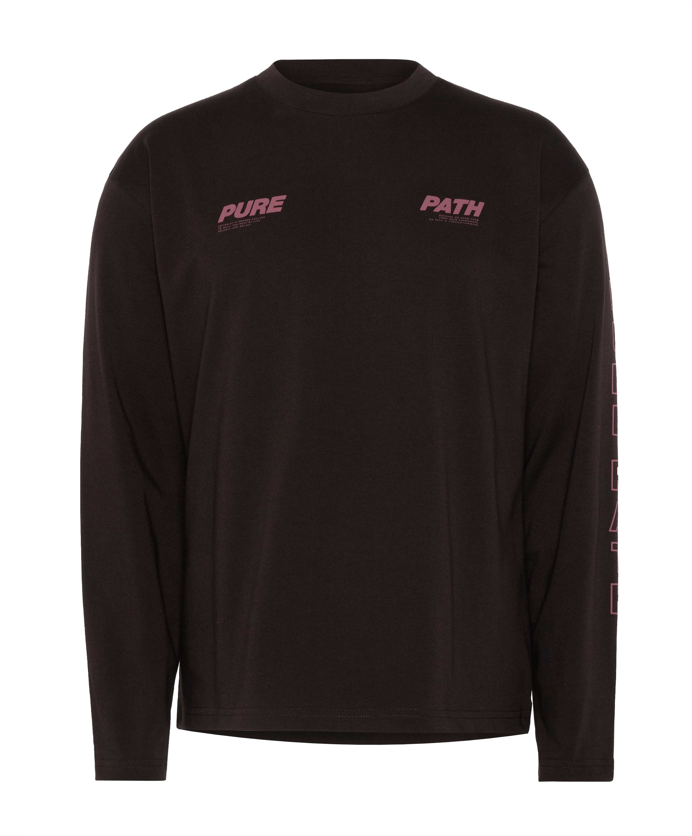 Heren longsleeve bruin