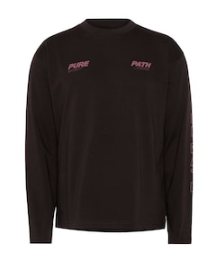 Heren longsleeve bruin