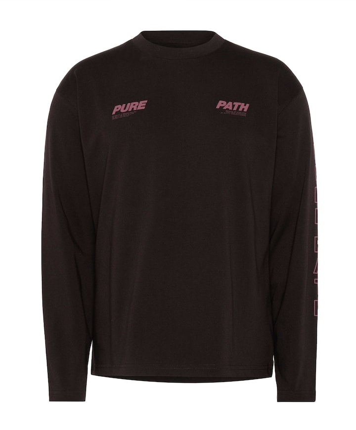 Heren longsleeve bruin