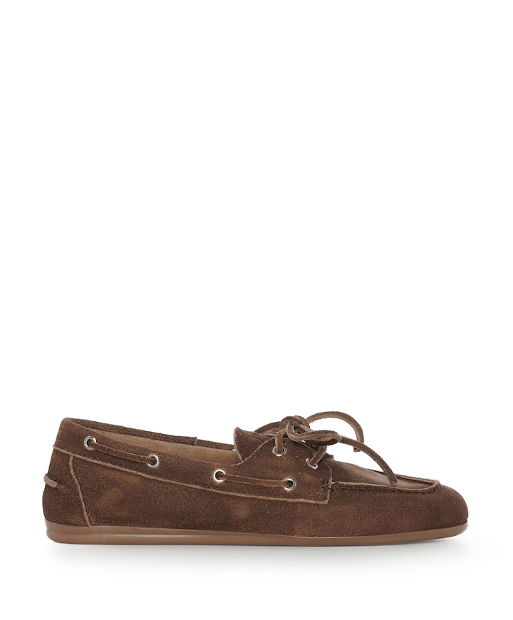 dames mocassins bruin