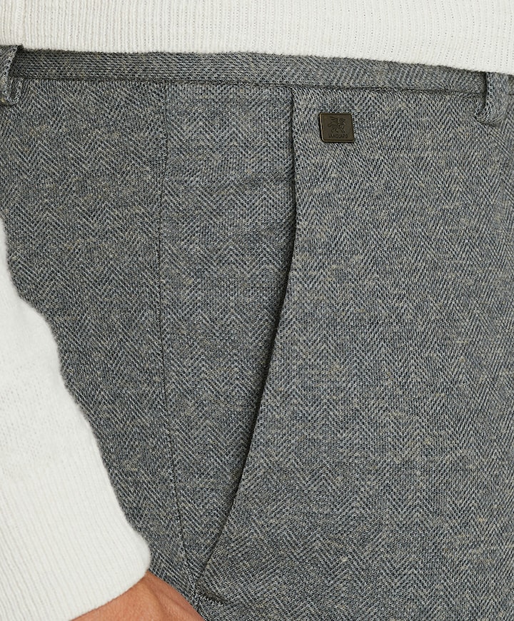 V11 CHINO PRINTED STRUCTURE heren broek grijs