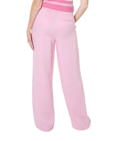Twill wide dames broek roze