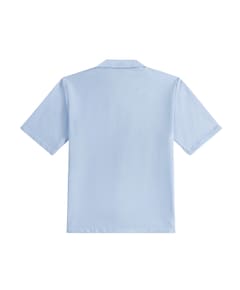Heren overhemd korte mouw blauw
