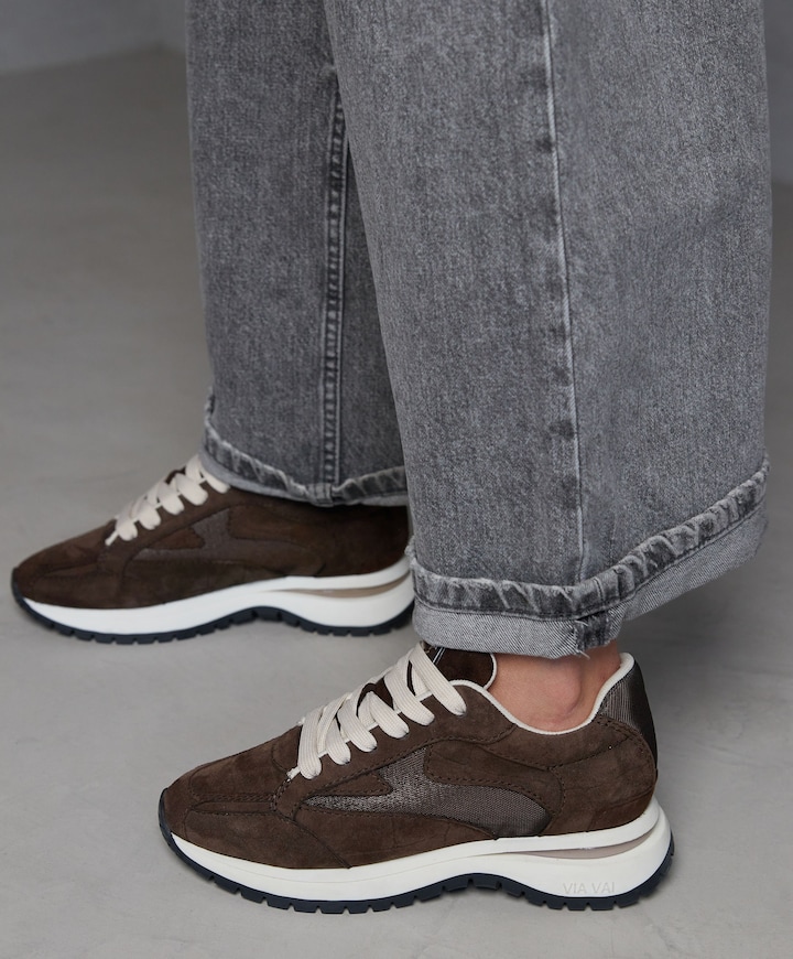 Usher Riggs dames sneakers bruin