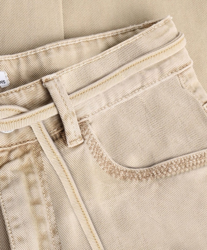 Extra Wide Fit Beige meisjes jeans beige