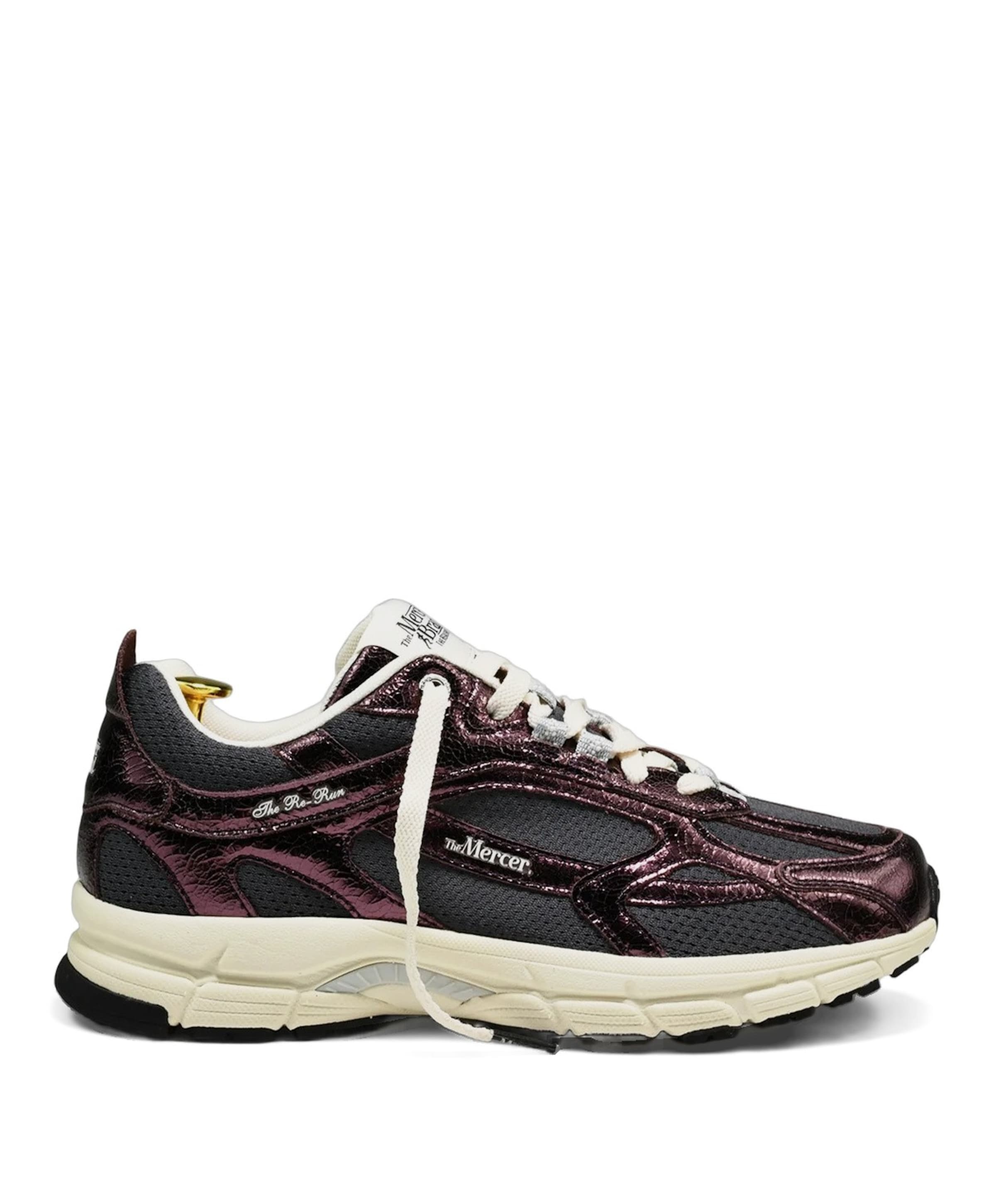 The Re-Run Cracked dames sneakers bordeaux