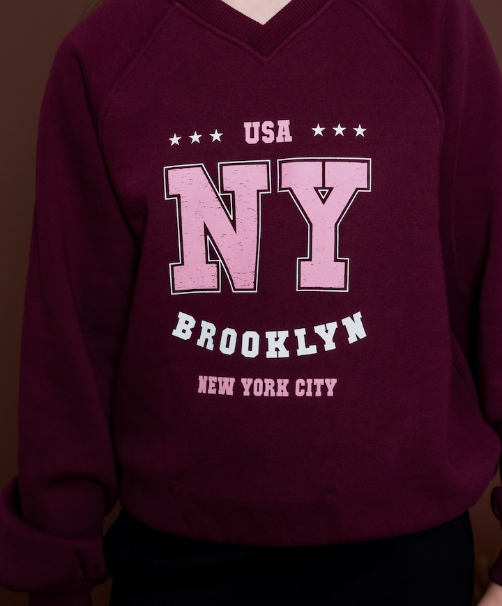 Meisjes sweater bordeaux