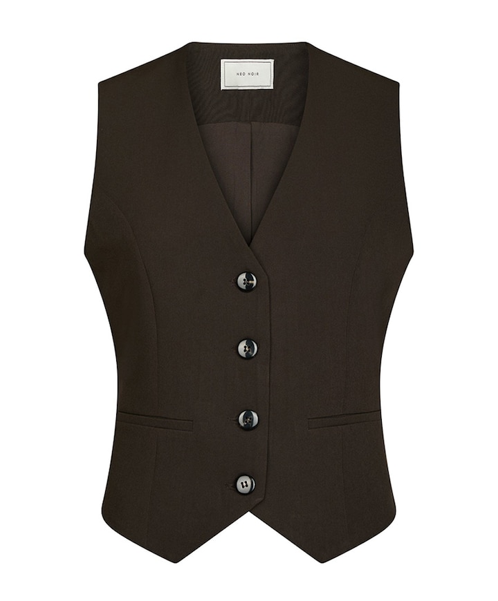 Dames gilet bruin