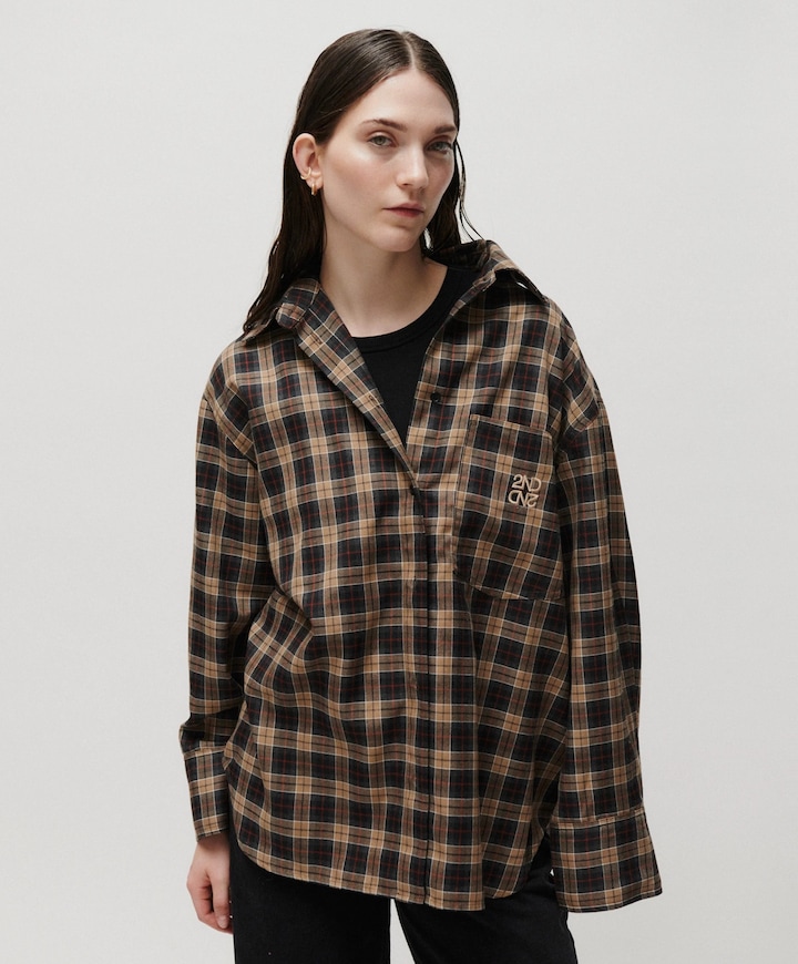 Dames blouse bruin