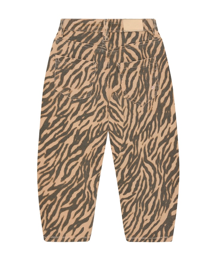 Barrel Fit Animal meisjes jeans beige