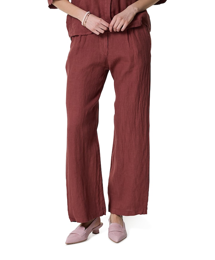 Liva Solid dames broek brique