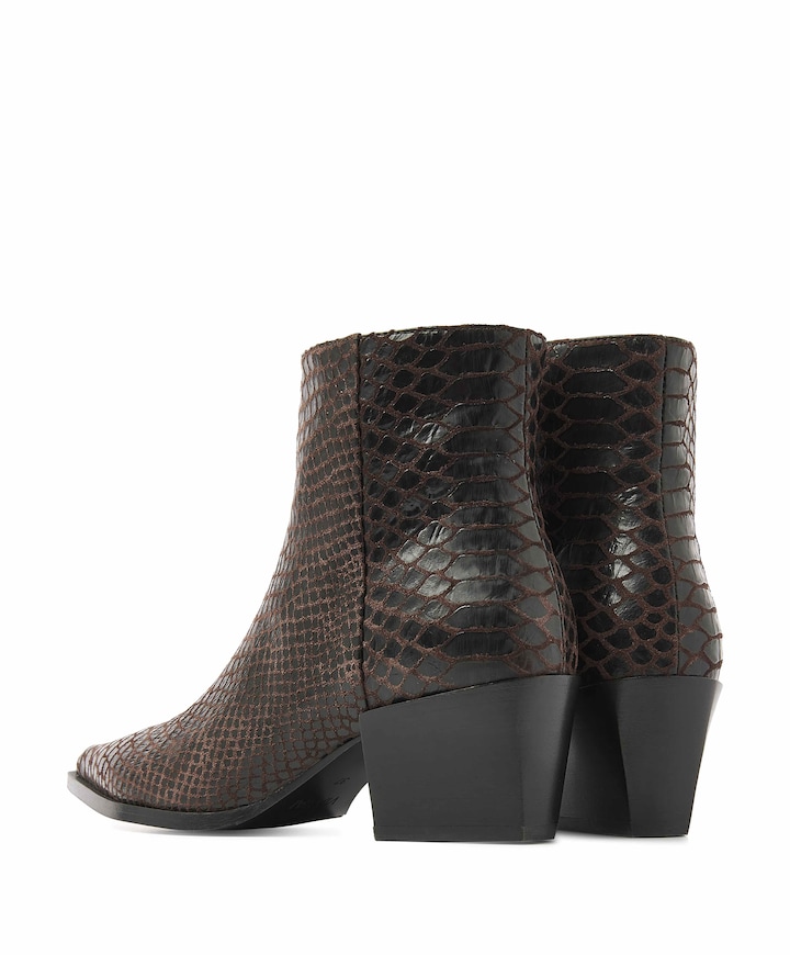 Kate Malina dames enkellaarzen bruin