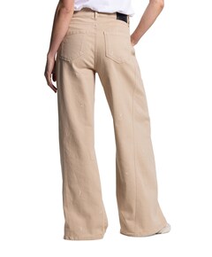 ISABEAU SD 457 long extra wide heels embroidered dames jeans beige