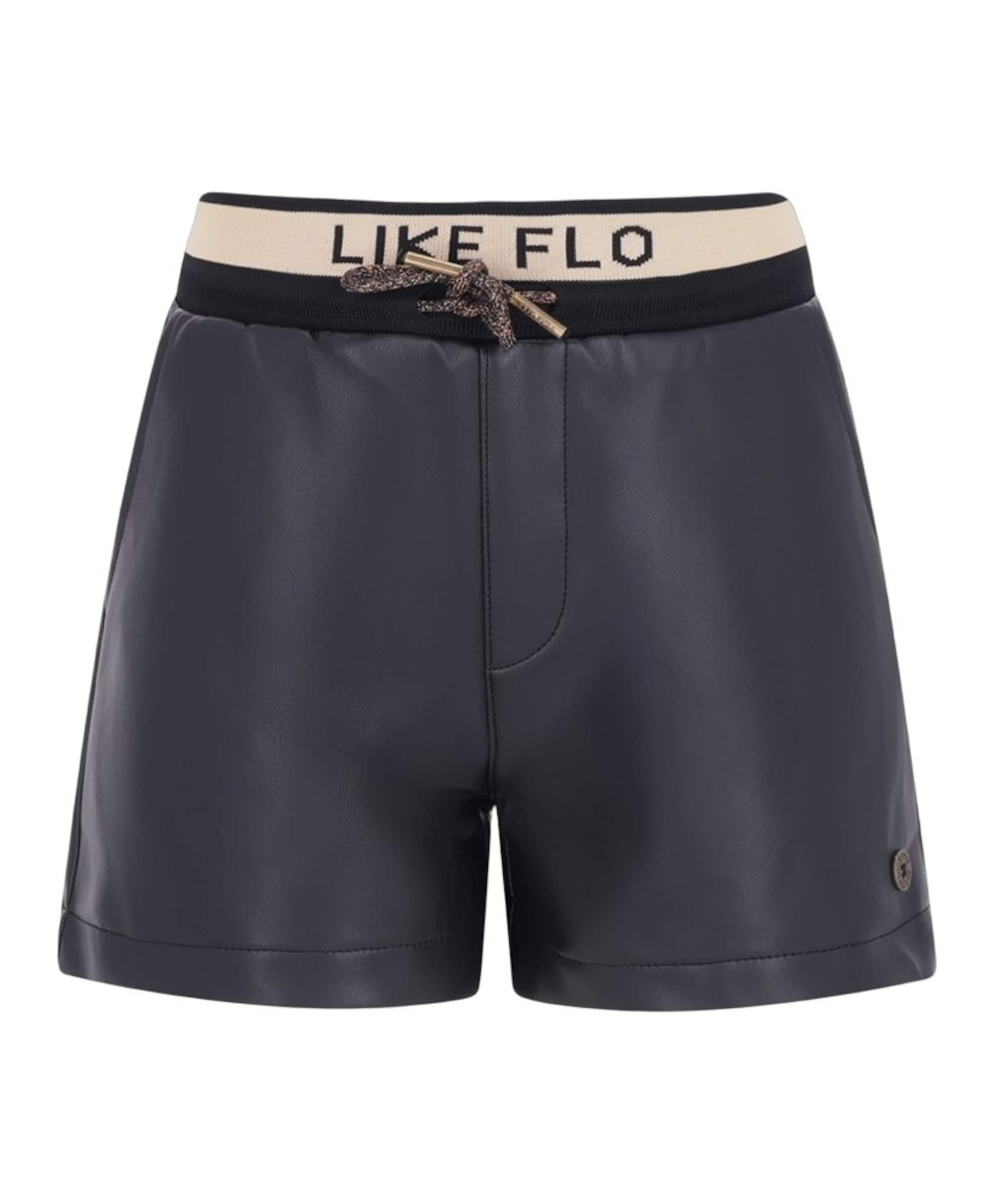 Faylinn faux leather meisjes korte broek zwart