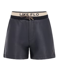 Faylinn faux leather meisjes korte broek zwart