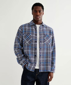 Heren overshirt blauw