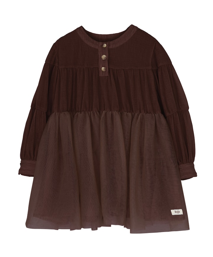 Meisjes jurk bruin