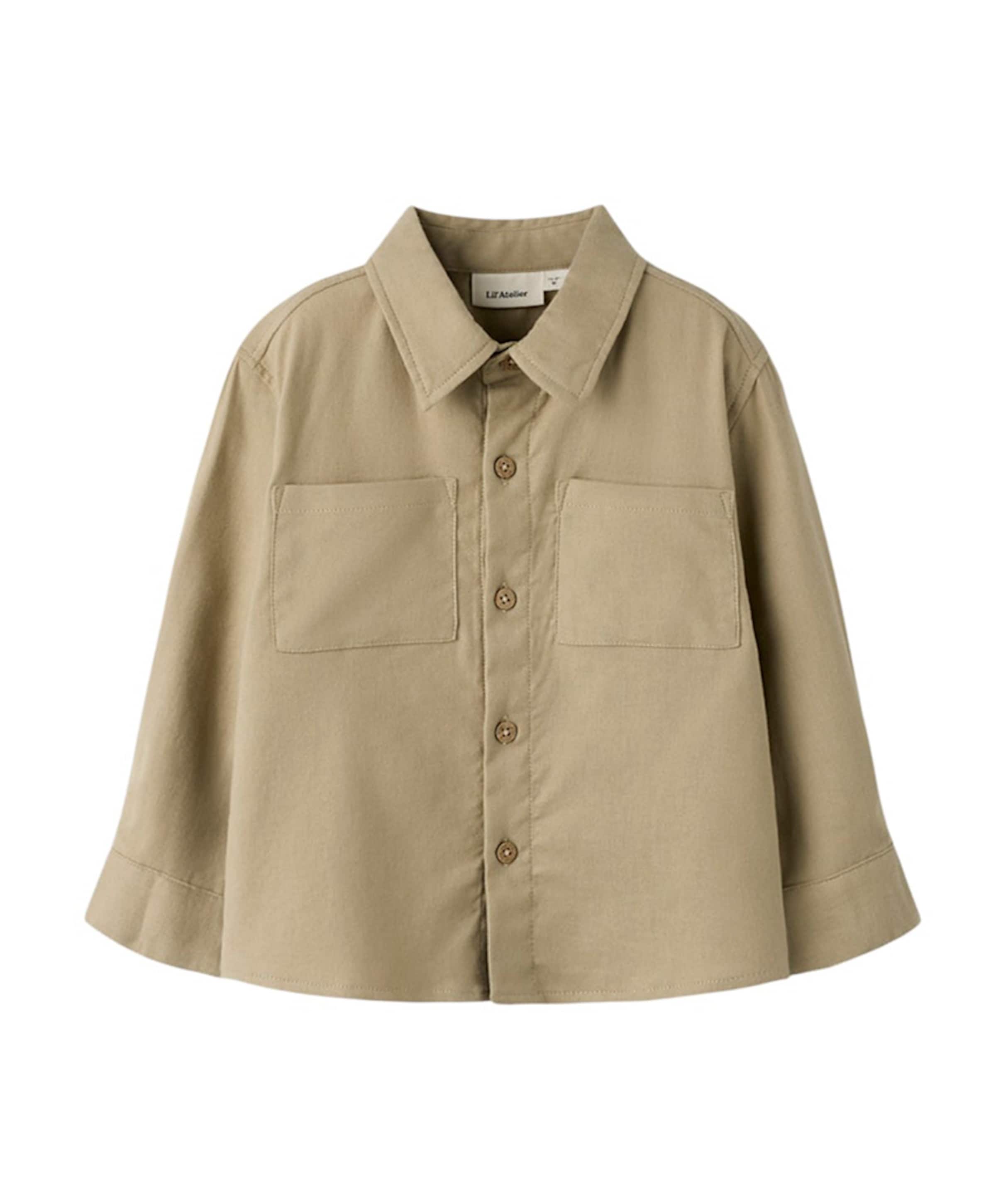 Meisjes blouse lange mouw beige