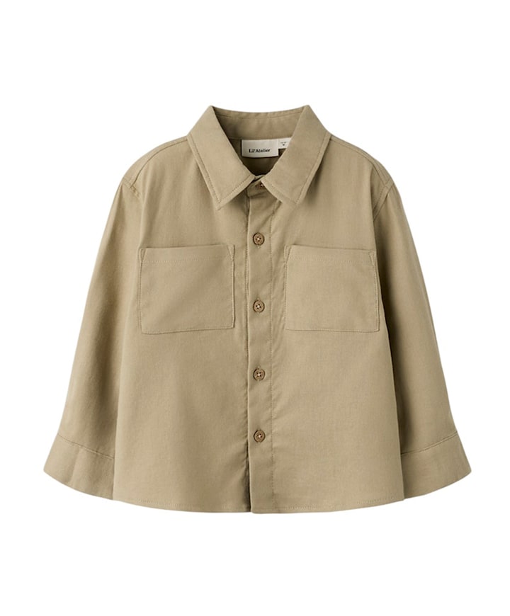 Meisjes blouse lange mouw beige