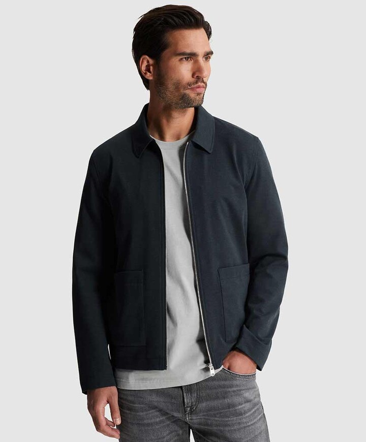 Heren overshirt blauw
