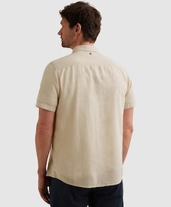 Heren overhemd korte mouw ecru