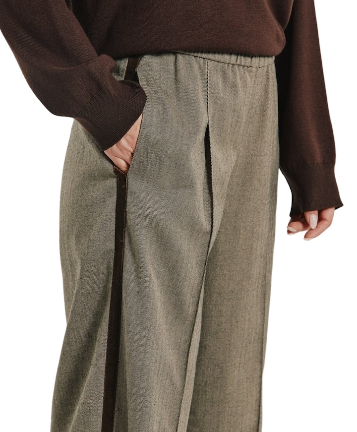 FQSOFY dames broek bruin