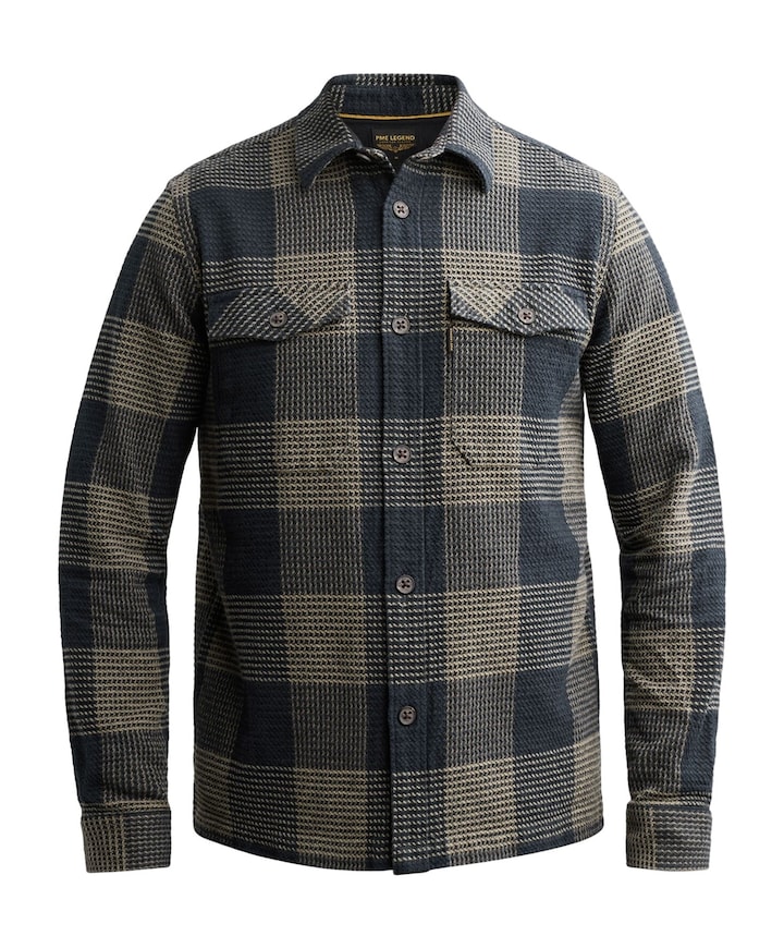 Heren overshirt blauw
