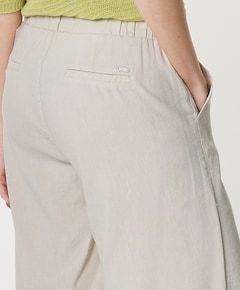 Lizzy - Flowy Linen - 637 - Light O dames broek beige