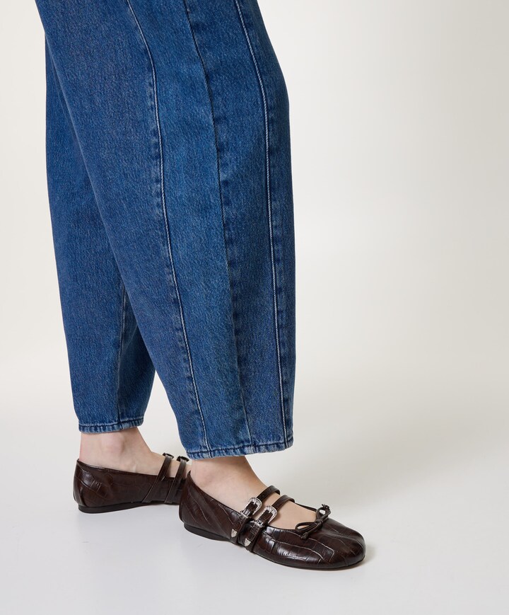 Vita Western dames ballerina's bruin