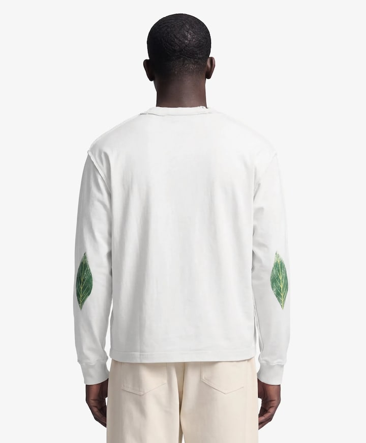 Heren longsleeve ecru
