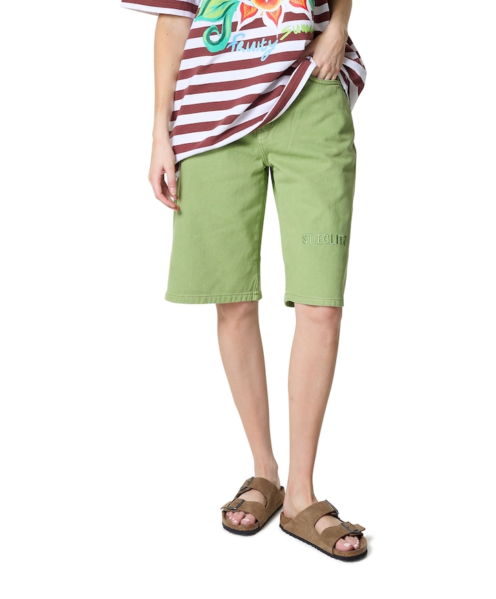 Alexio dames korte broek groen